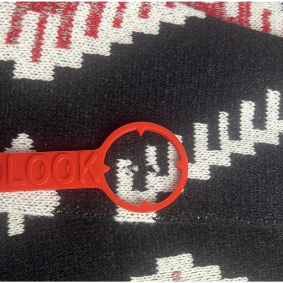 Effeci Sweater Cardigan Sz XL Black Open Front Shawl Collar Aztec Boho FLAWS - Picture 10 of 10